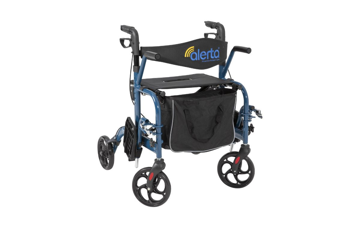 Alerta Aluminium Lightweight 2-in-1 Wheelchair Rollator