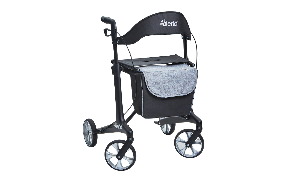 Alerta Four-Wheel Carbon Ultra-Lite Rollator, 56cm Seat, Only 5.3kg!