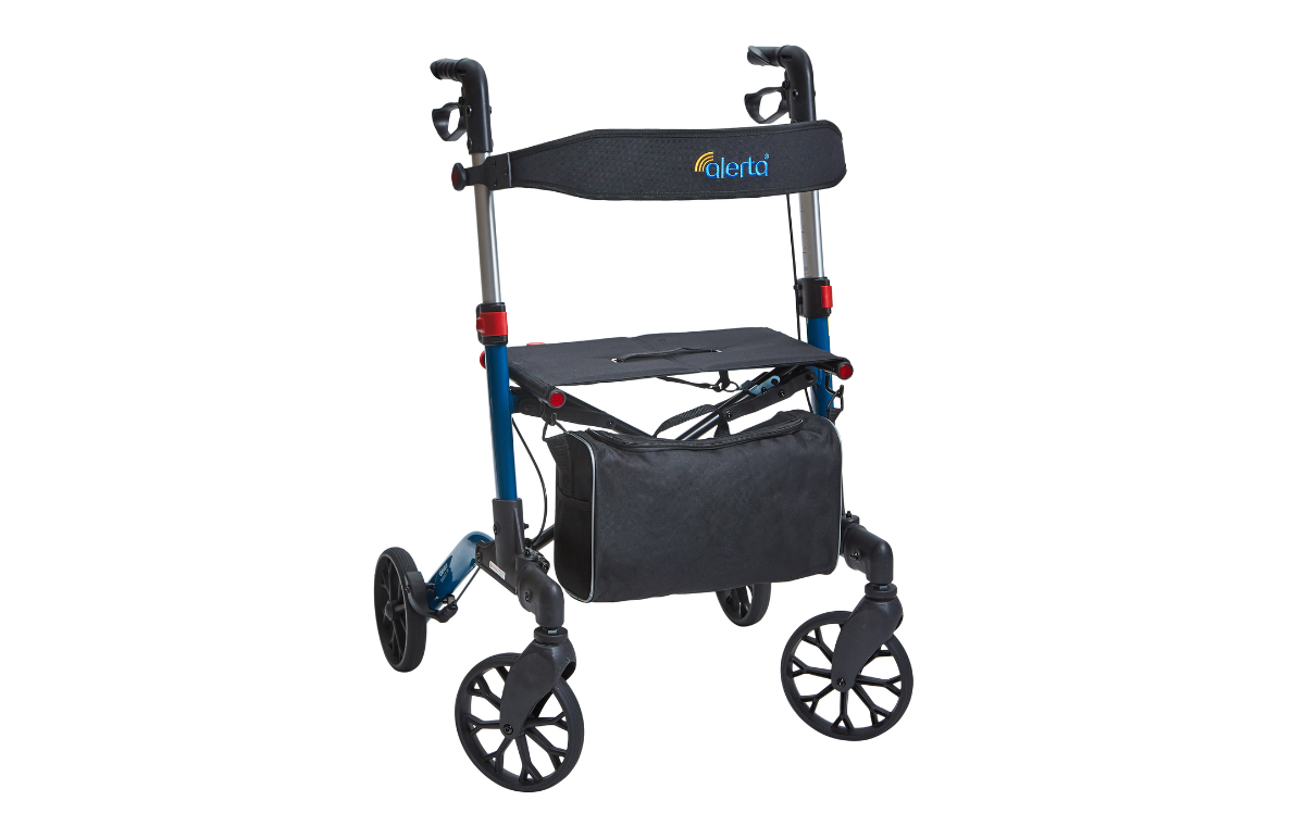 Alerta Four-Wheel Aluminium Dual-Folding Rollator