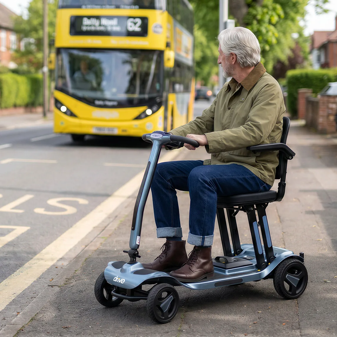 Drive AeroMg Lightweight Folding Mobility Scooter At Just 14.5kg. 5 Year Frame Warranty And Full Charge In Under 3 Hours!