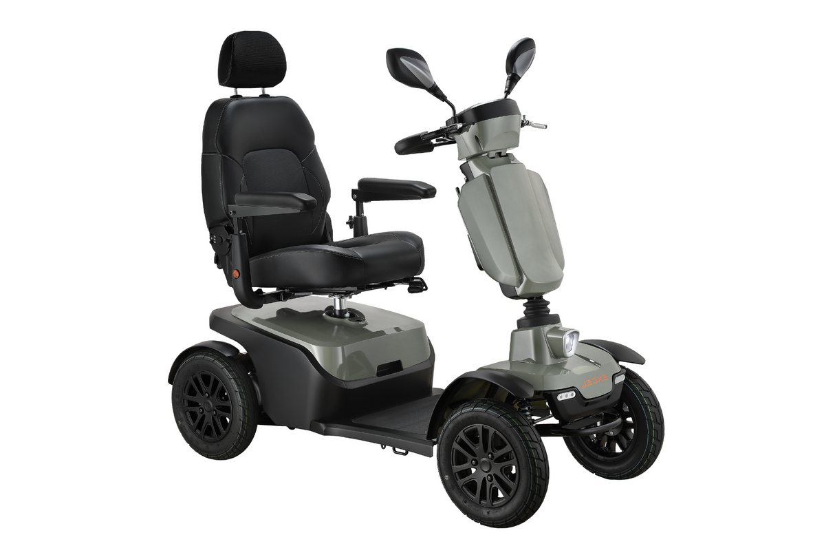 Excel Audax mobility scooter. All new Maxi with 8mph, modern keyless switch, USB charging ports & puncture resistant tires!