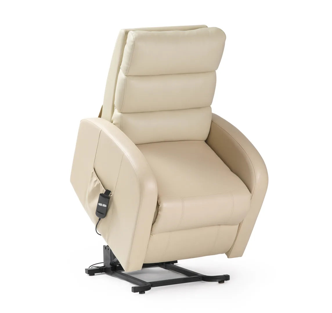 Drive DeVilbiss Three Tier Back PU Dual Motor Rise And Recline Chair. Easy To Clean!