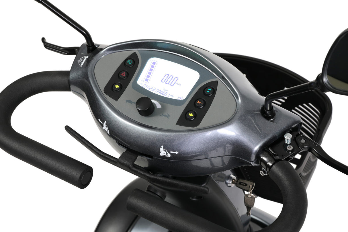 Excel Galaxy II Mobility Scooter. A scooter with extensive experience and excellent driving comfort