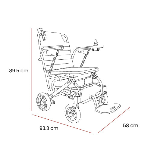 Motion Healthcare Electron Powerchair. Built for Life on the Move. Ultra Light & Compact Magnesium Frame At Just 11.7kg!