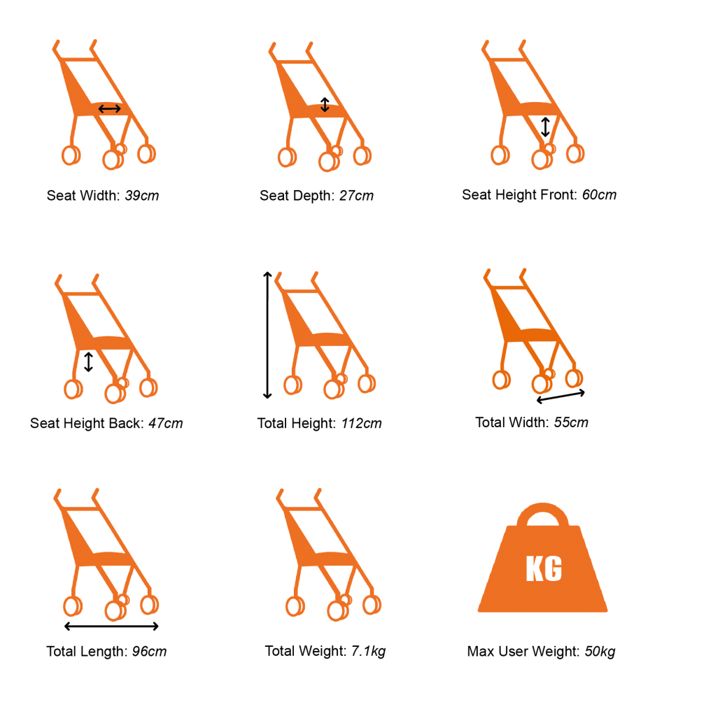 Excel Elise Paediatric Travel Buggy Pushchair with Accessory Bundle