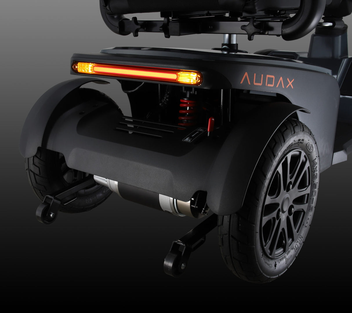 Excel Audax mobility scooter. All new Maxi with 8mph, modern keyless switch, USB charging ports & puncture resistant tires!
