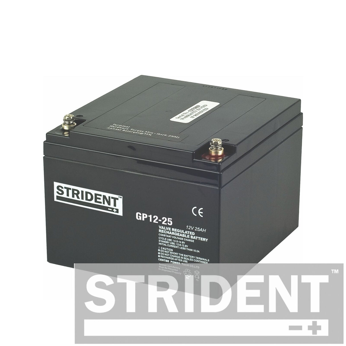 2 x Strident™ AGM GP12V 25AH -  Mobility Scooter / Wheelchair / Powerchair 12V Batteries (Pair)