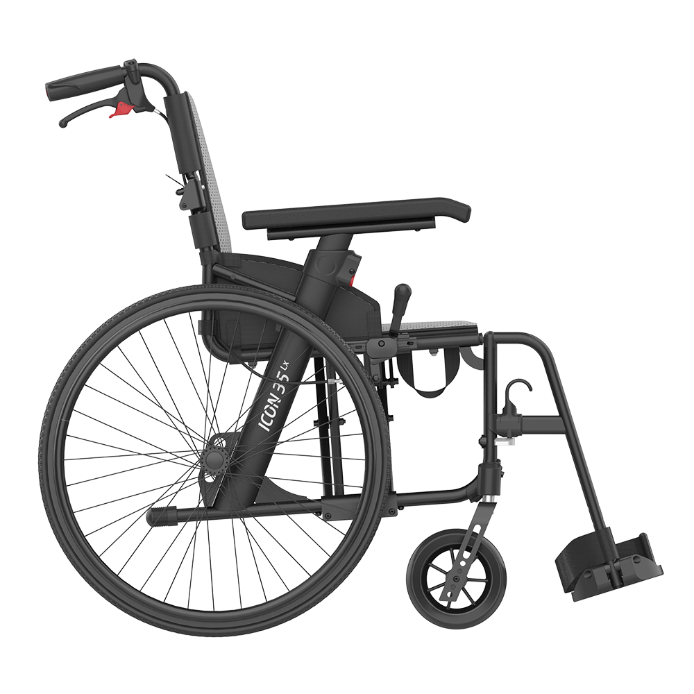 Rehahsense ICON 35 LX Ultra-lightweight & Transportable Self-Propelled Luxury Wheelchair. Only 9.0kg!