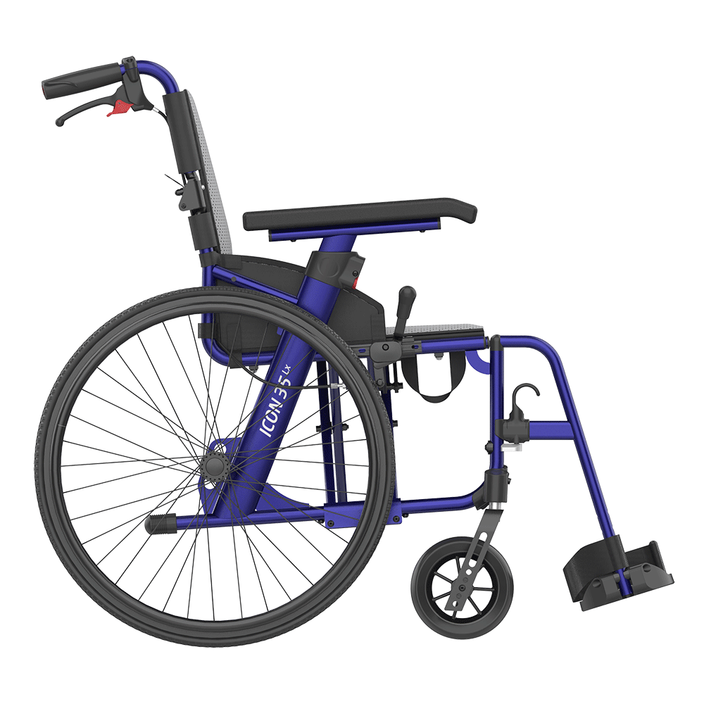 Rehahsense ICON 35 LX Ultra-lightweight & Transportable Self-Propelled Luxury Wheelchair. Only 9.0kg!