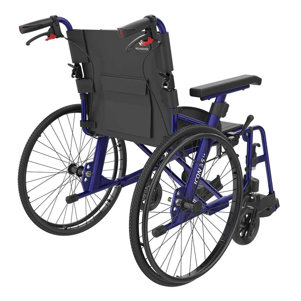 Rehahsense ICON 35 LX Ultra-lightweight & Transportable Self-Propelled Luxury Wheelchair. Only 9.0kg!