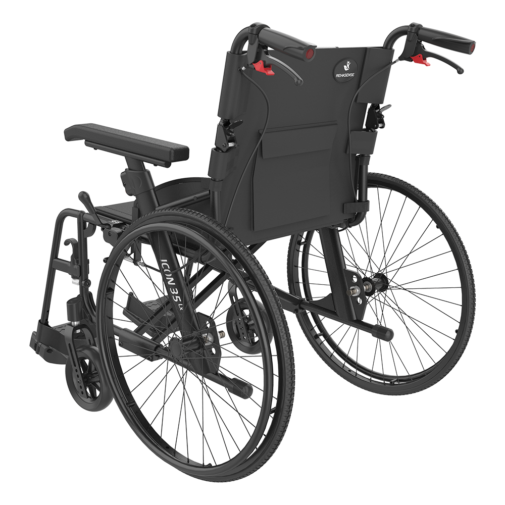 Rehahsense ICON 35 LX Ultra-lightweight & Transportable Self-Propelled Luxury Wheelchair. Only 9.0kg!