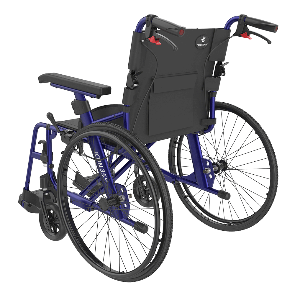 Rehahsense ICON 35 LX Ultra-lightweight & Transportable Self-Propelled Luxury Wheelchair. Only 9.0kg!