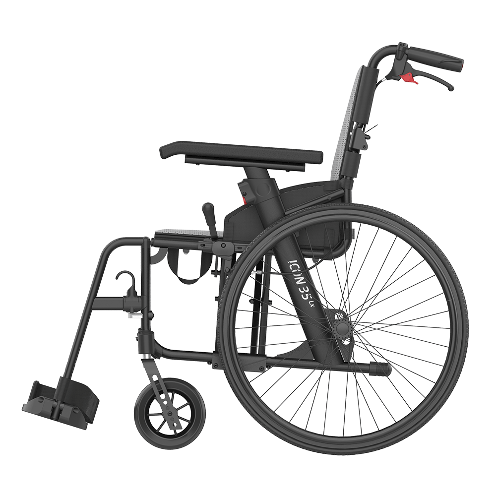Rehahsense ICON 35 LX Ultra-lightweight & Transportable Self-Propelled Luxury Wheelchair. Only 9.0kg!