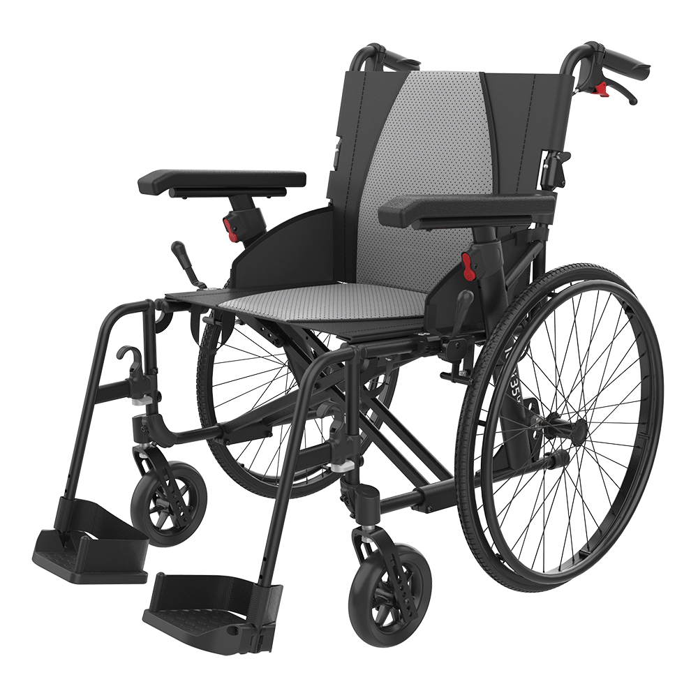 Rehahsense ICON 35 LX Ultra-lightweight & Transportable Self-Propelled Luxury Wheelchair. Only 9.0kg!