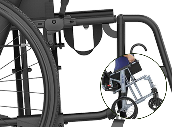 Rehahsense ICON 35 LX Ultra-lightweight & Transportable Self-Propelled Luxury Wheelchair. Only 9.0kg!