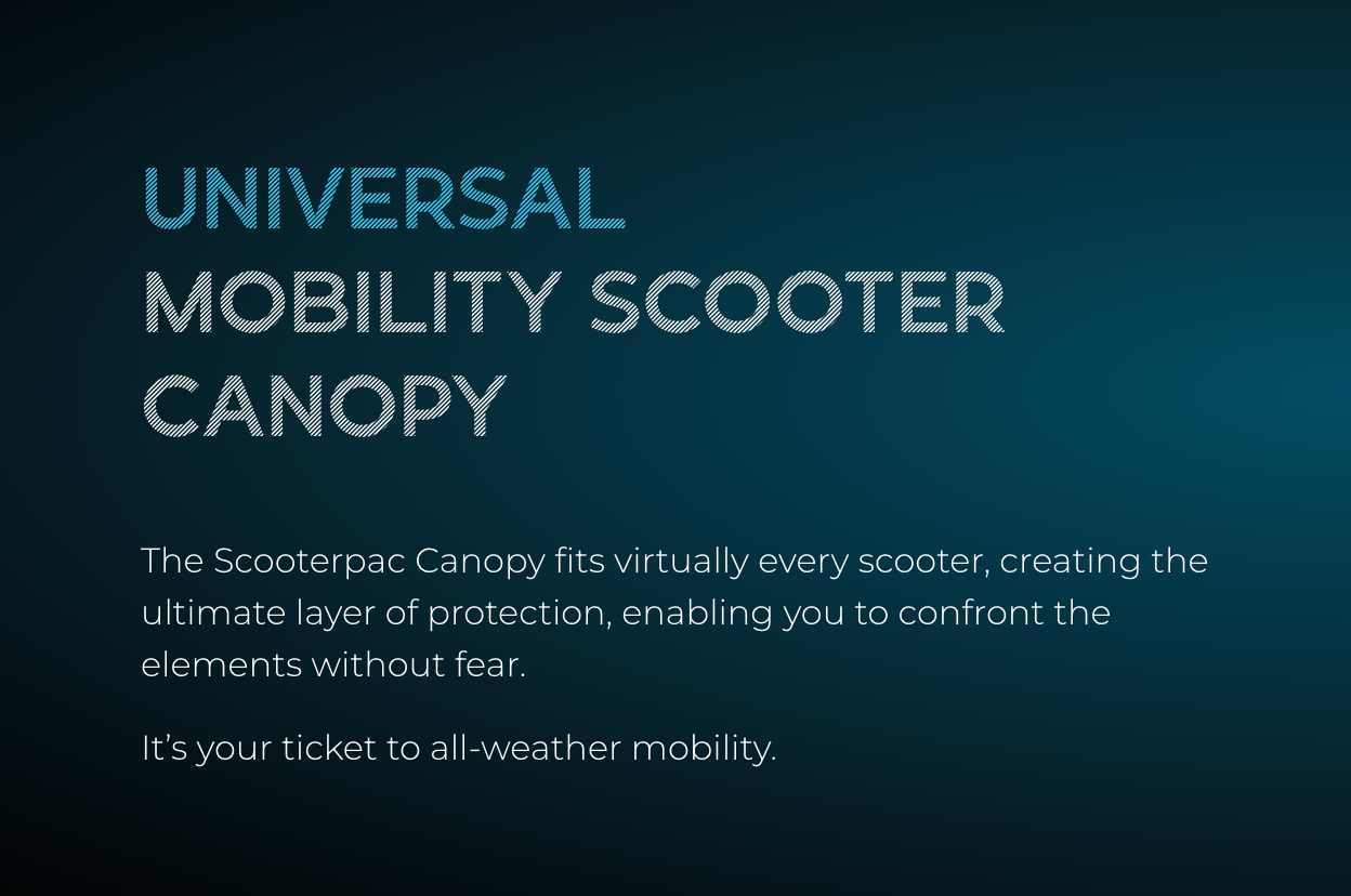 Scooterpac Canopy for Mobility Scooters