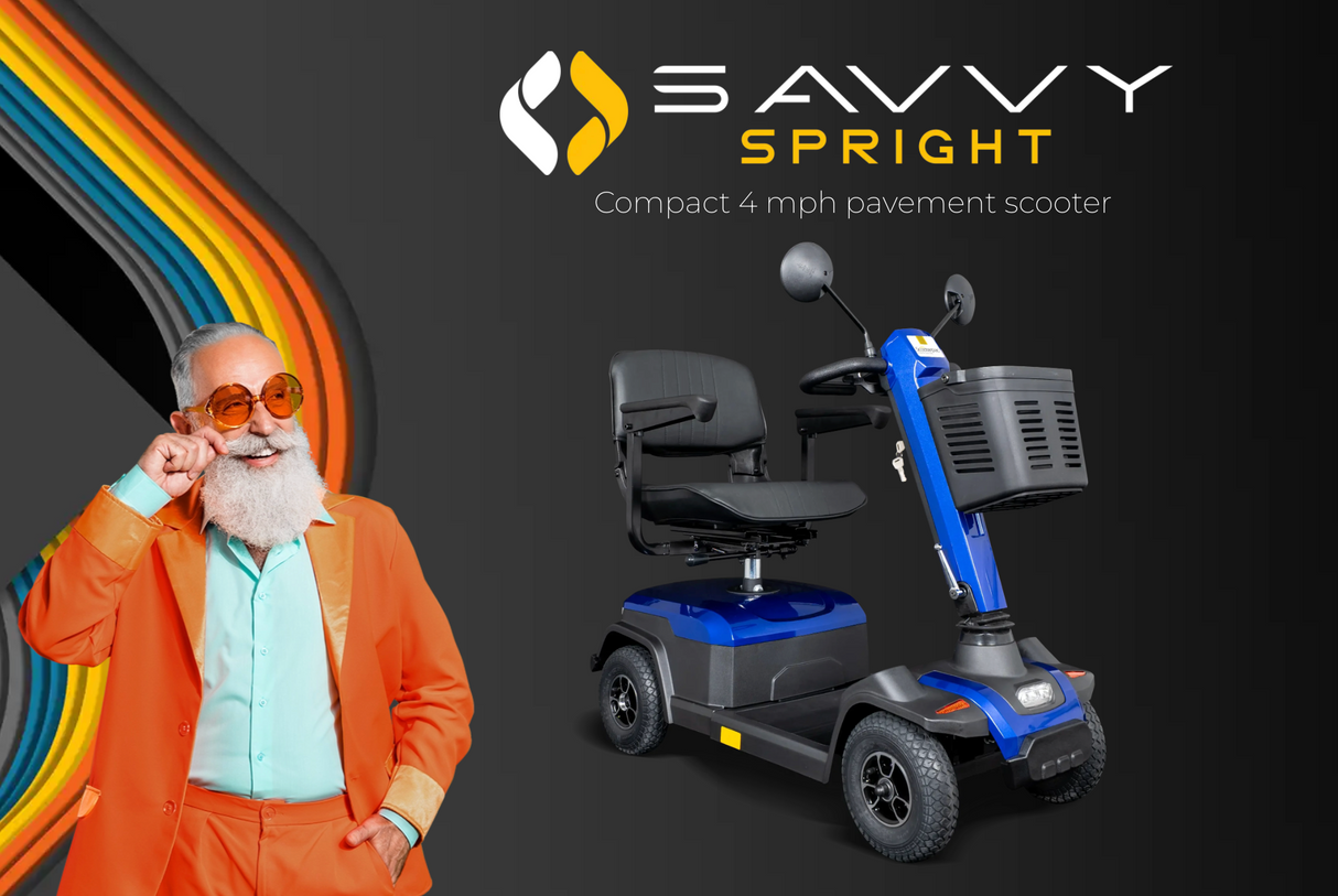 Scooterpac Savvy Spright Compact Pavement Mobility Scooter. Outstanding Maneuverability!