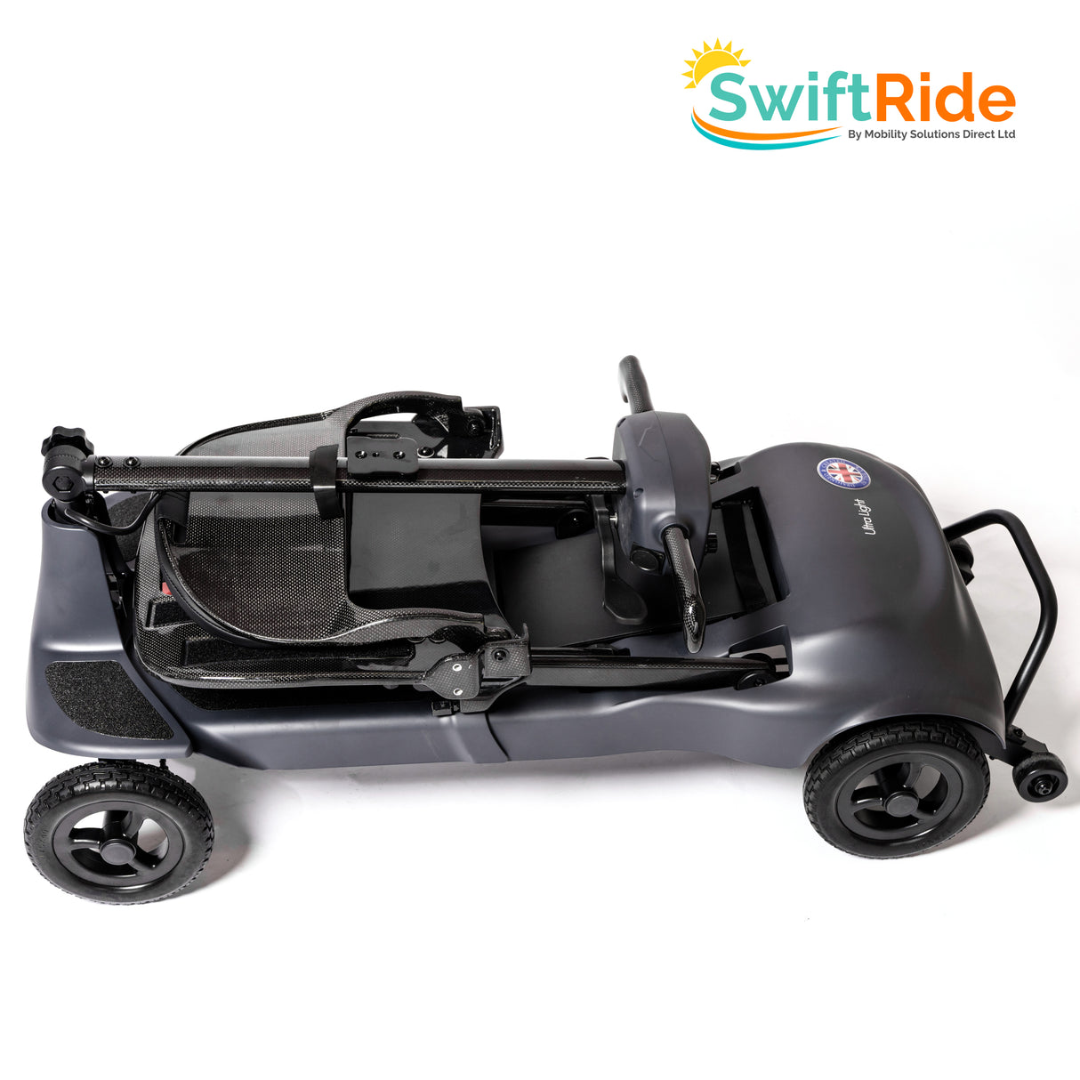 SwiftRide Ultralight Folding Mobility Scooter. Only 12Kg! Carbon Fibre & Magnesium Alloy Making It One of the Lightest Scooters On The Market!