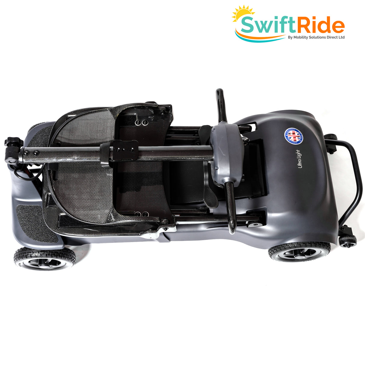 SwiftRide Ultralight Folding Mobility Scooter. Only 12Kg! Carbon Fibre & Magnesium Alloy Making It One of the Lightest Scooters On The Market!