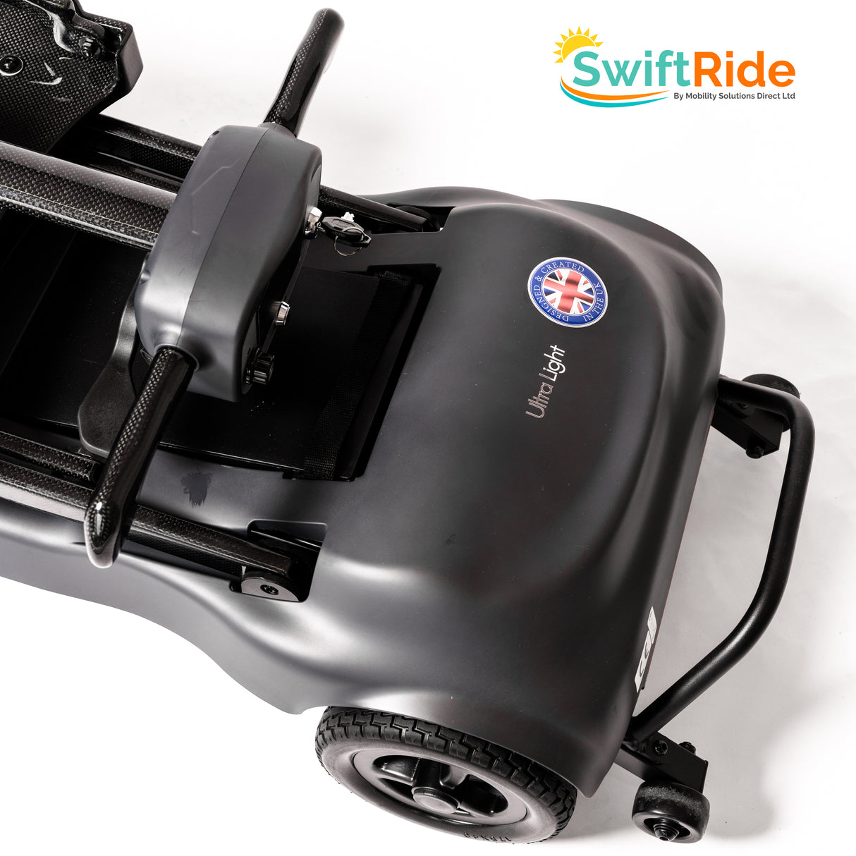 SwiftRide Ultralight Folding Mobility Scooter. Only 12Kg! Carbon Fibre & Magnesium Alloy Making It One of the Lightest Scooters On The Market!