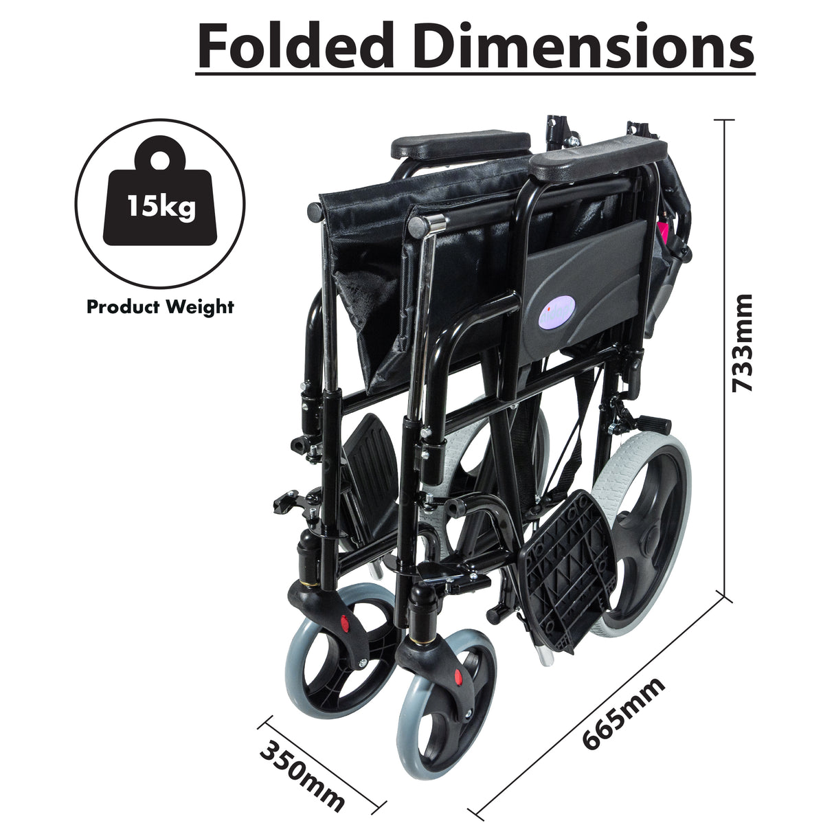 Aidapt Deluxe Attendant Propelled Steel Wheelchair