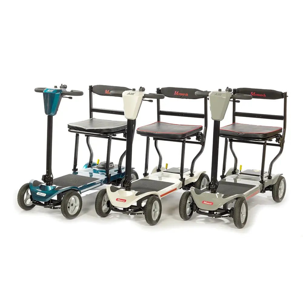 **Ex Demonstration** Monarch Air Mobility Scooter In Grey (4-Wheel Boot Scooter, 14.75 Kg). Includes 12 Month Warranty