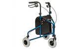 Alerta Three-Wheel Lightweight Walker with Basket, Tray & Bag