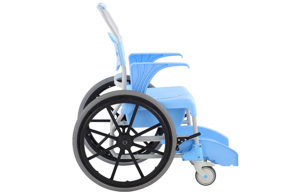 Alerta Aqua Shower Commode Chair, Self-Propelled