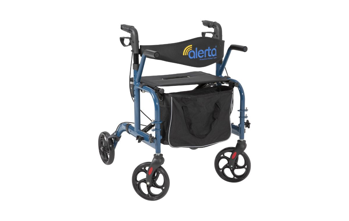Alerta Aluminium Lightweight 2-in-1 Wheelchair Rollator