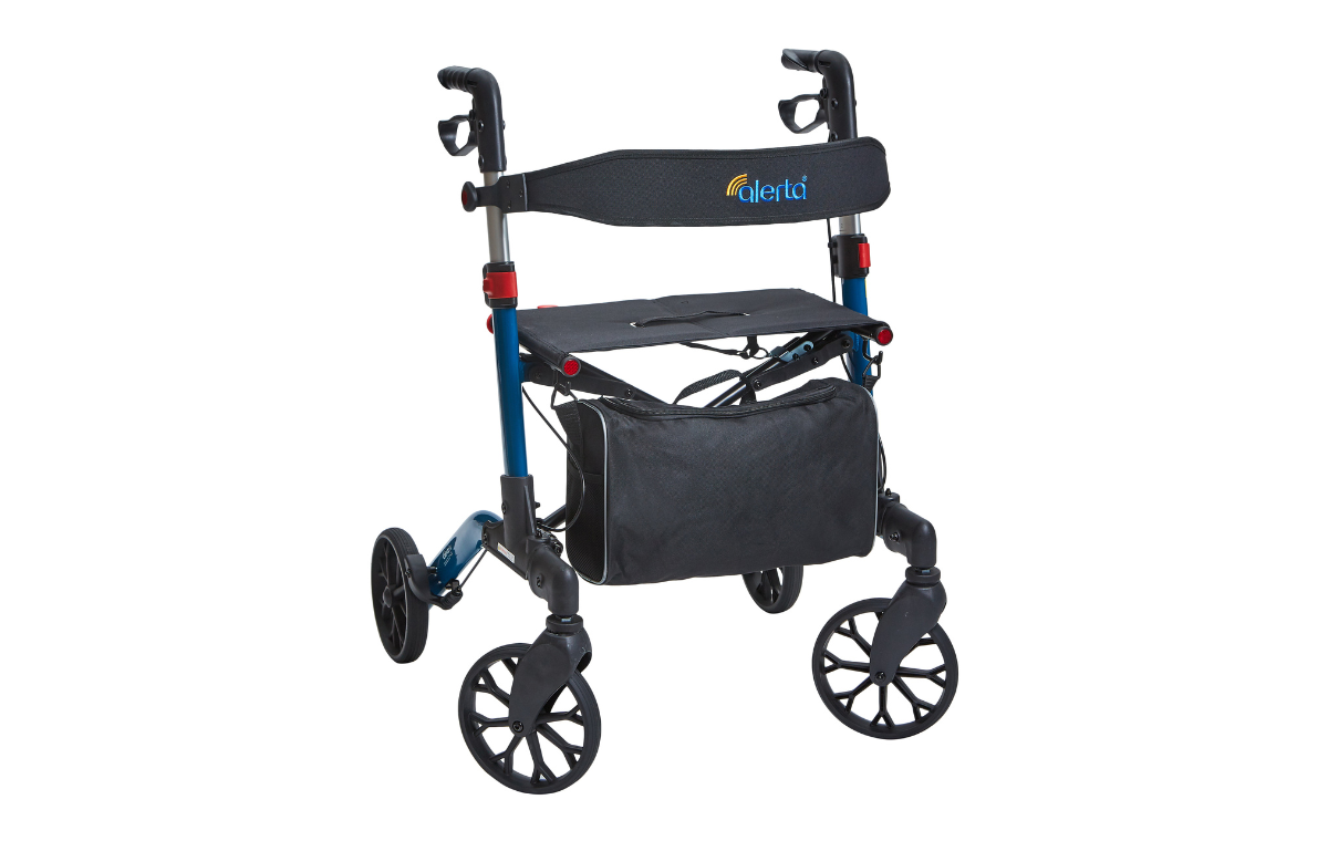 Alerta Four-Wheel Aluminium Dual-Folding Rollator