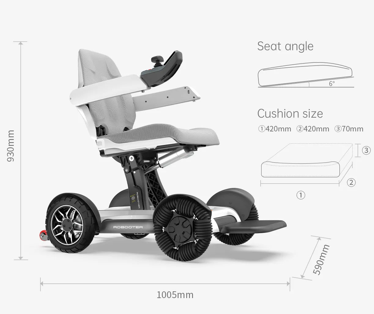 Robooter X40 Folding Power Wheelchair