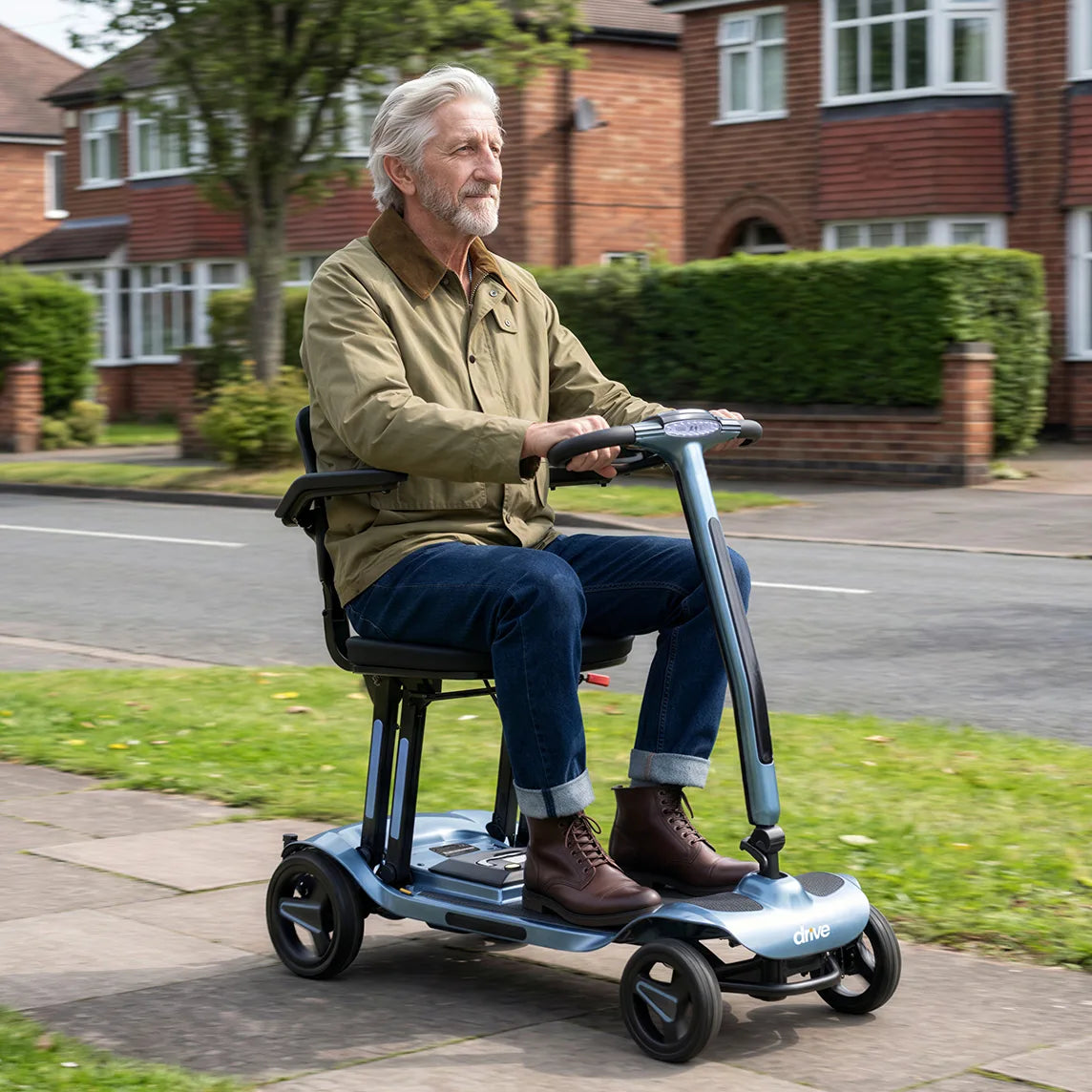 Drive AeroMg Lightweight Folding Mobility Scooter At Just 14.5kg. 5 Year Frame Warranty And Full Charge In Under 3 Hours!