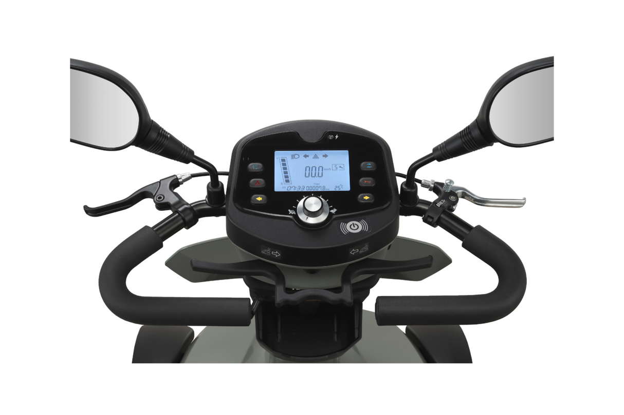 Excel Audax mobility scooter. All new Maxi with 8mph, modern keyless switch, USB charging ports & puncture resistant tires!