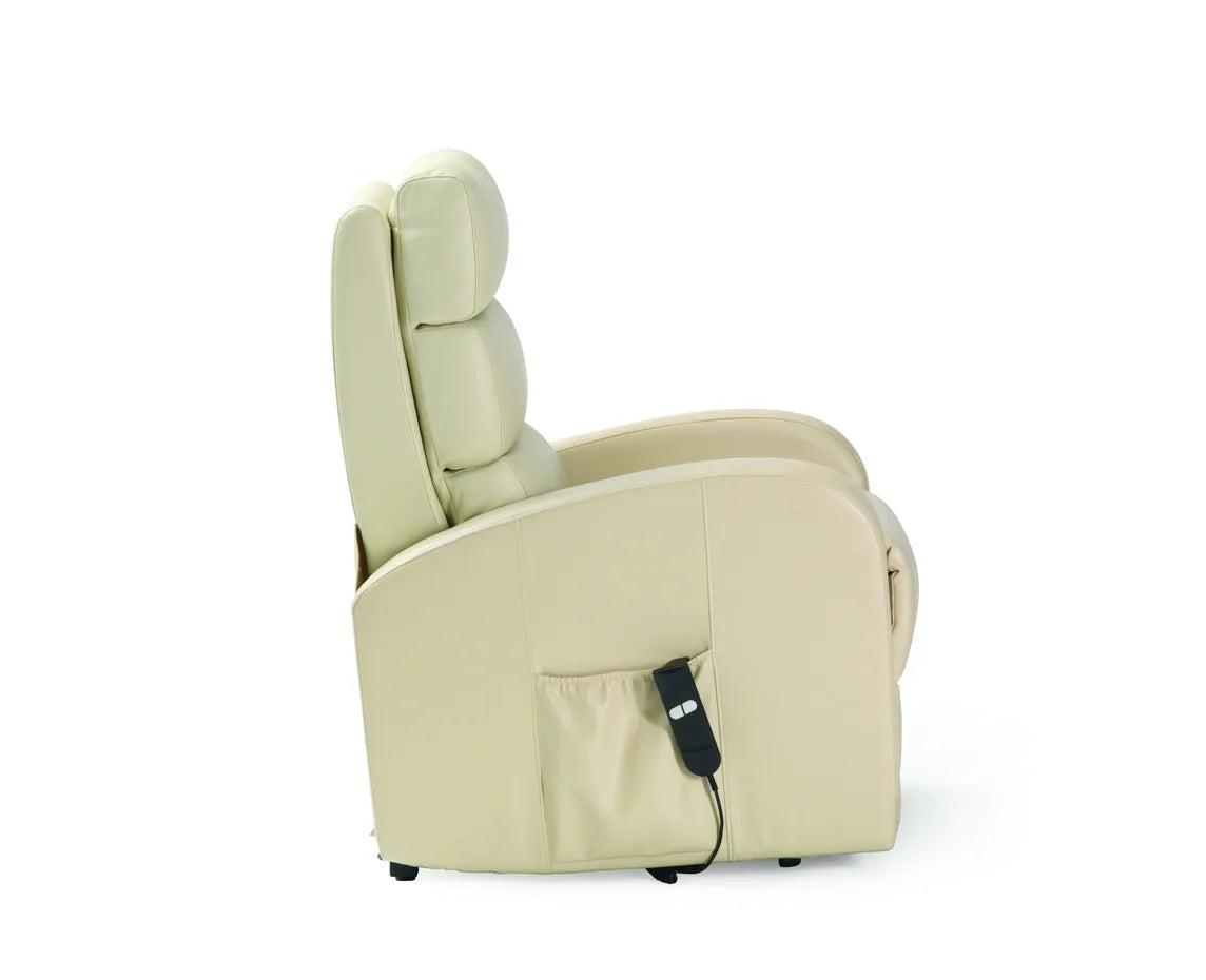 Drive DeVilbiss Three Tier Back PU Dual Motor Rise And Recline Chair. Easy To Clean!