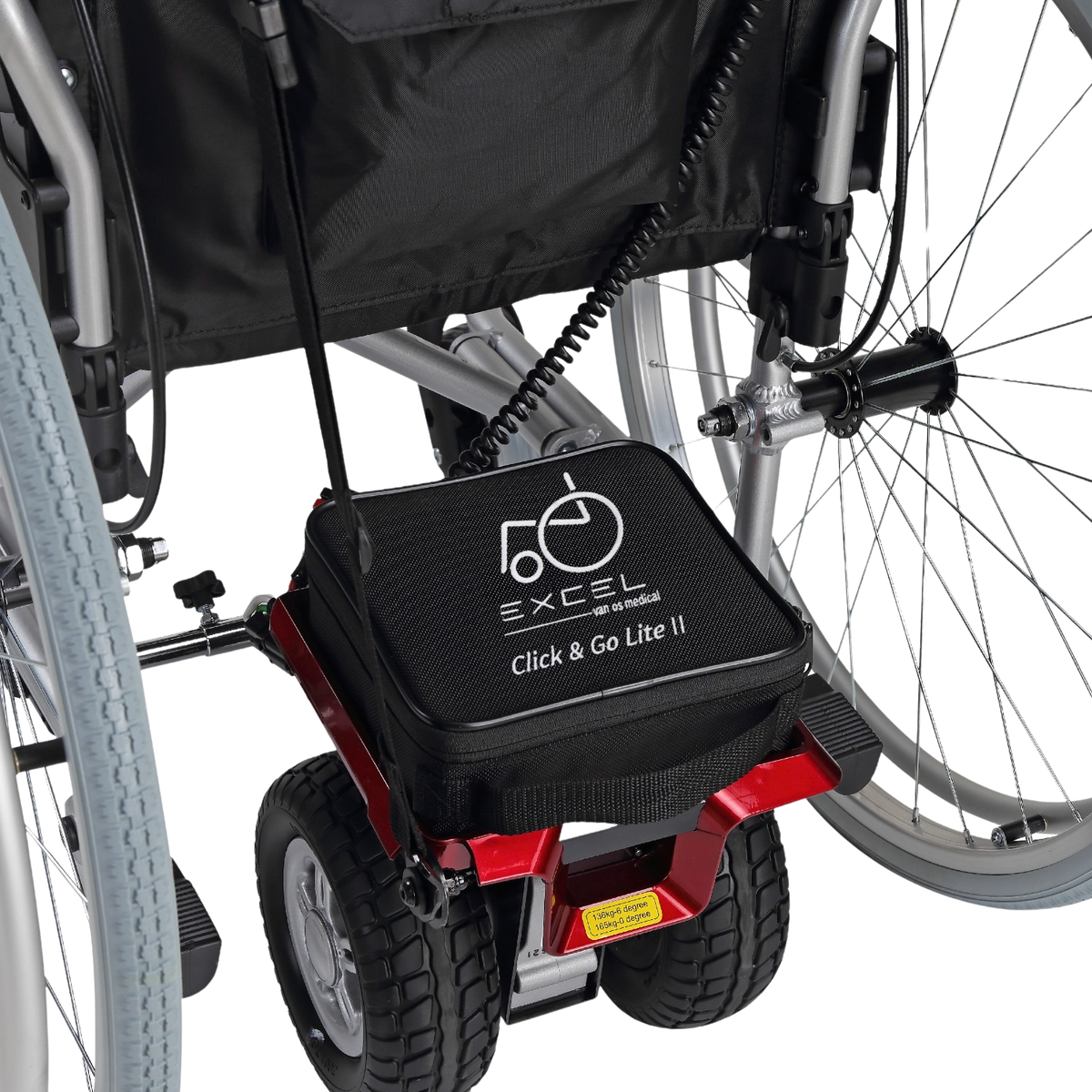 Excel Click & Go Lite II electric wheelchair conversion system. Add mo ...