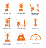 Excel Galaxy II Mobility Scooter. A scooter with extensive experience and excellent driving comfort