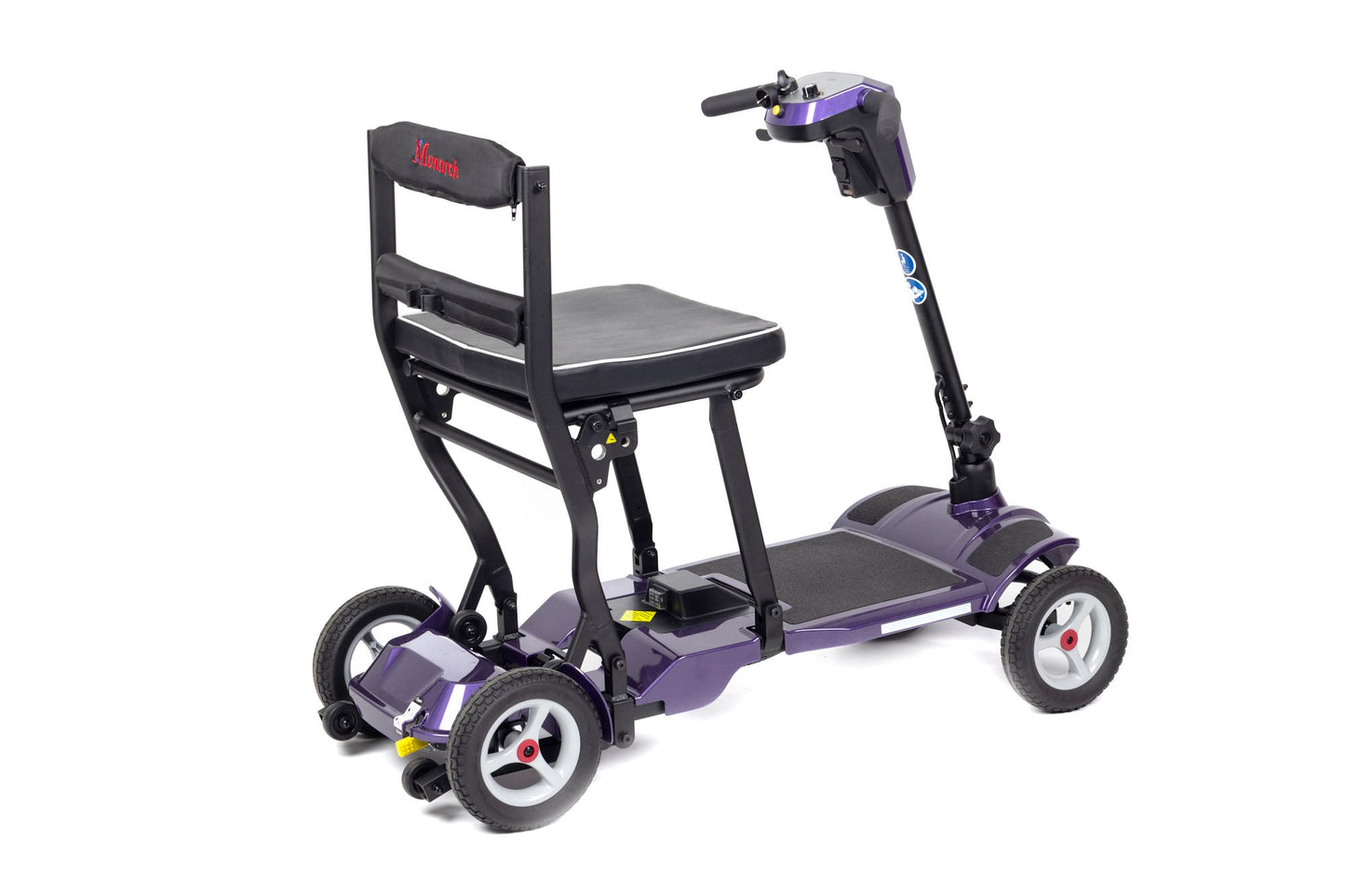 Monarch Air Plus Lightweight Folding Mobility Scooter. One of the lightest 4-wheel boot scooters in the world. Weighs only 15.70Kg!