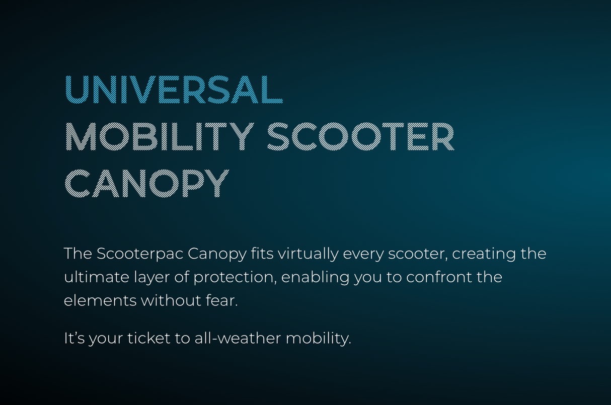 Scooterpac Canopy for Mobility Scooters