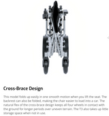 Freedom Chair T3 by e-goes. Cross-brace Folding