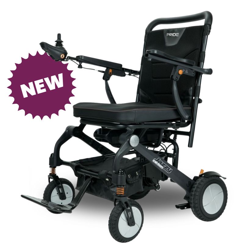 Pride Jazzy Carbon Injection Lightweight Powerchair. Lightweight Freedom on a Budget!