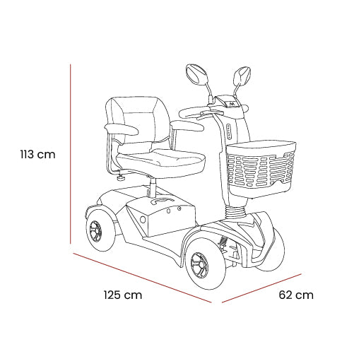 Motion Healthcare Xcelerate 8mph Scooter With A 25 Mile Range!