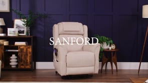 Motion Healthcare Sanford Wall Hugger Rise and Recline Chair. Optional Heat and Massage Upgrade
