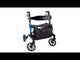 Alerta Four-Wheel Aluminium Dual-Folding Rollator