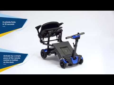 Drive 4 Wheel Automatic Folding Mobility Scooter Blue (Warranty Included)