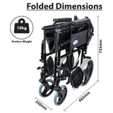 Aidapt Deluxe Attendant Propelled Steel Wheelchair