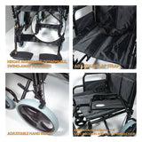 Aidapt Deluxe Attendant Propelled Steel Wheelchair