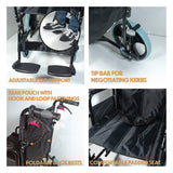 Aidapt Deluxe Attendant Propelled Steel Wheelchair