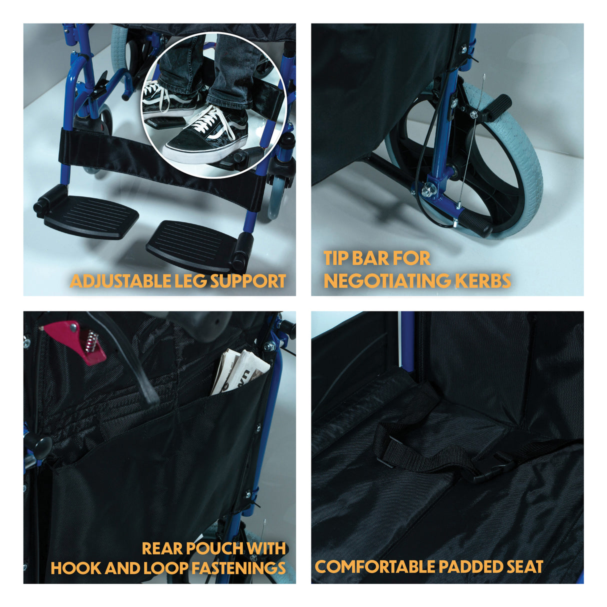 Aidapt Compact Transport Aluminium Wheelchair