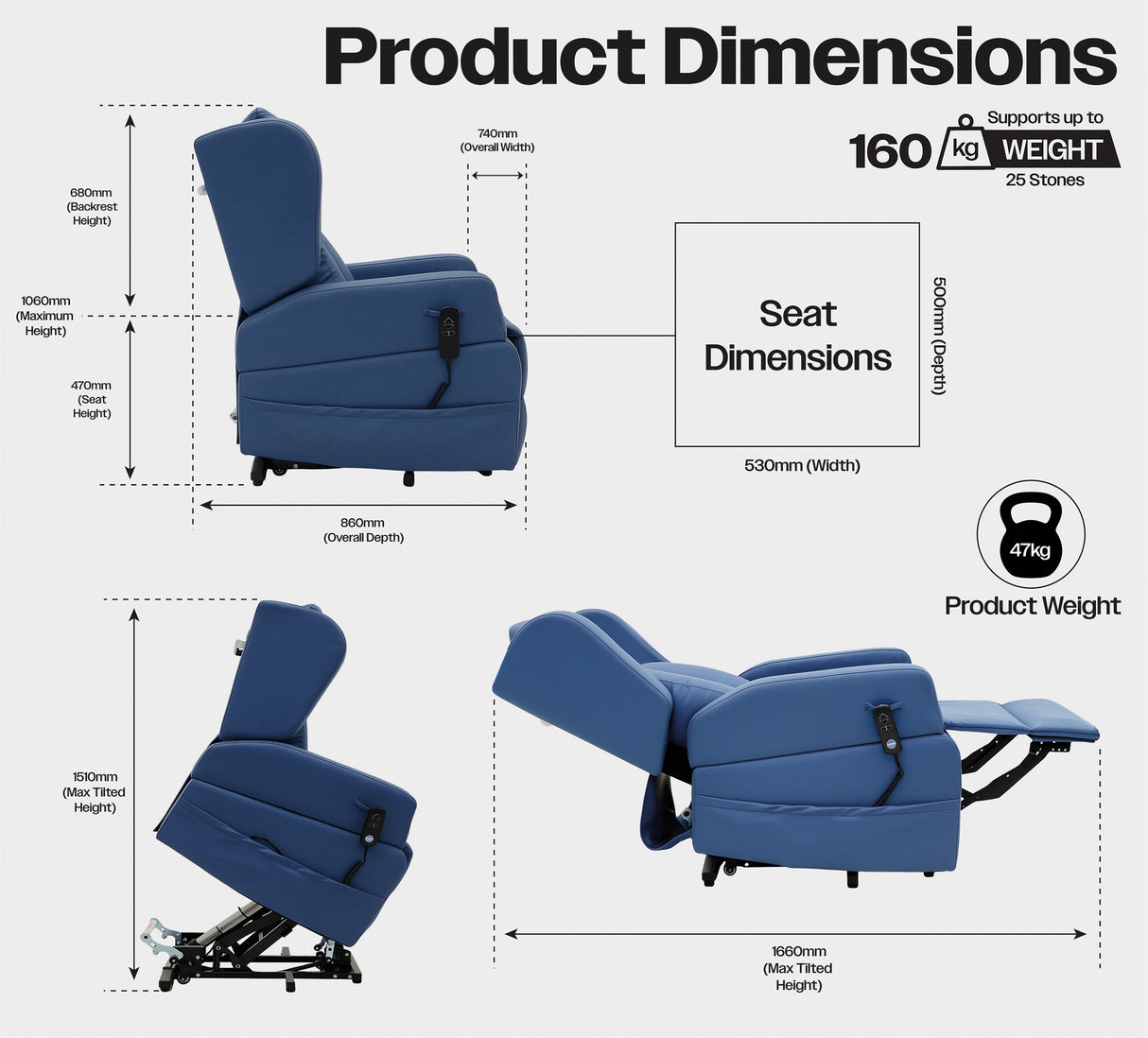 Aidapt Barrowfield Rise and Recline Chair