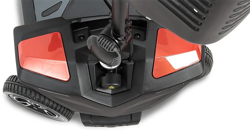 Pride Zero Turn 8 Mobility Scooter. A 4-wheel scooter with a 3-wheel turning radius!